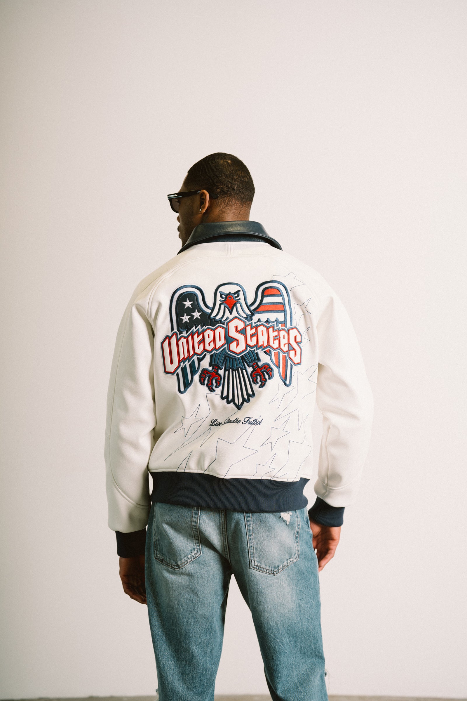 American Futbol Collared Letterman Jacket