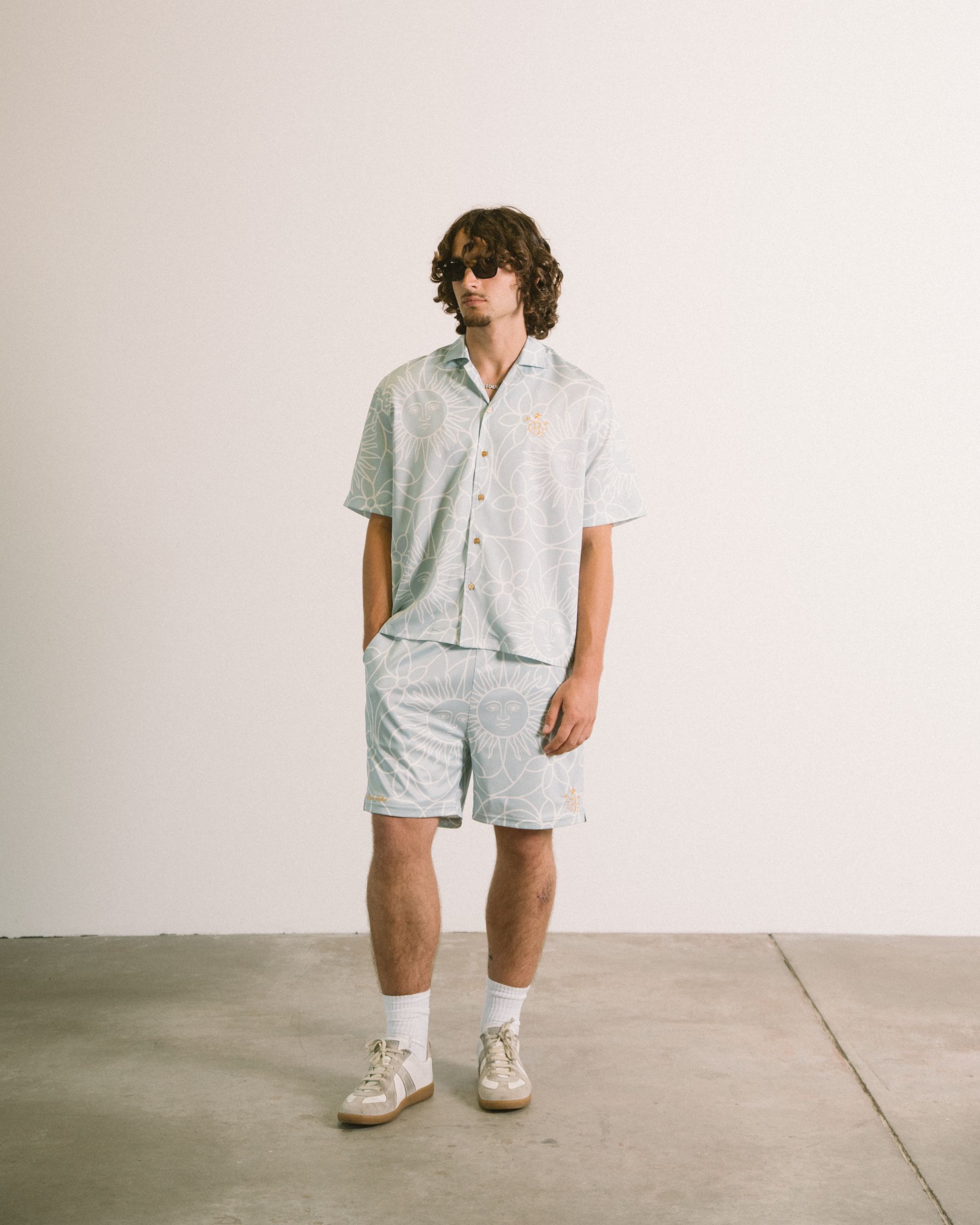 Floral Sun Glass SS Camp Collar Shirt