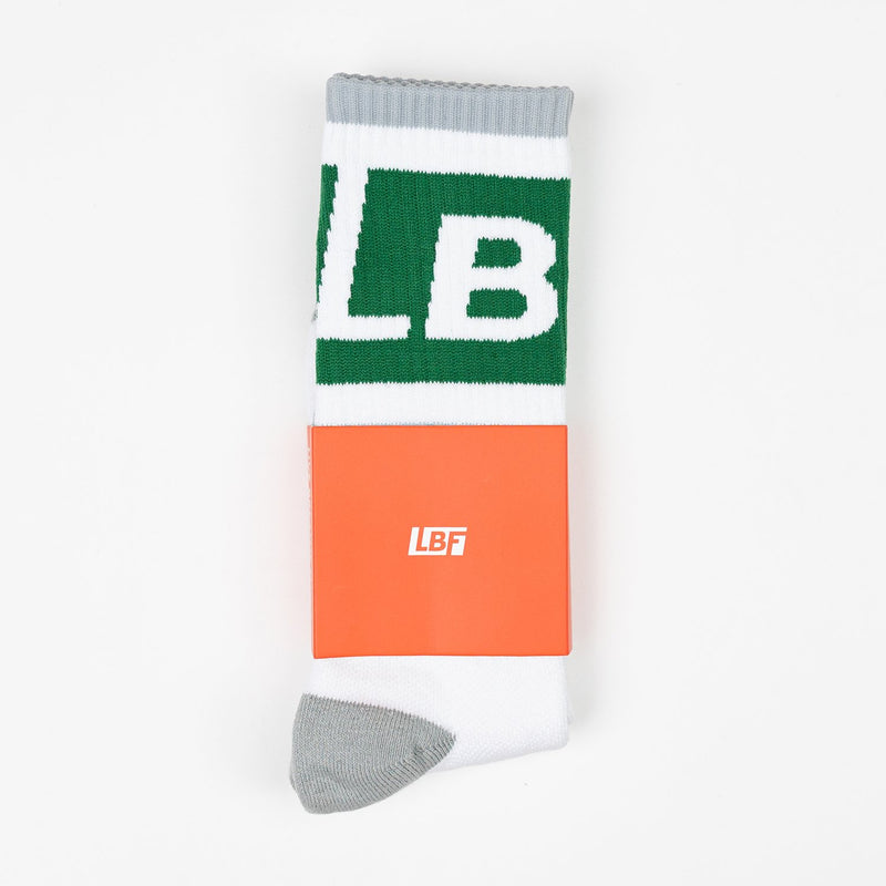 Box Logo Socks (White+Green)